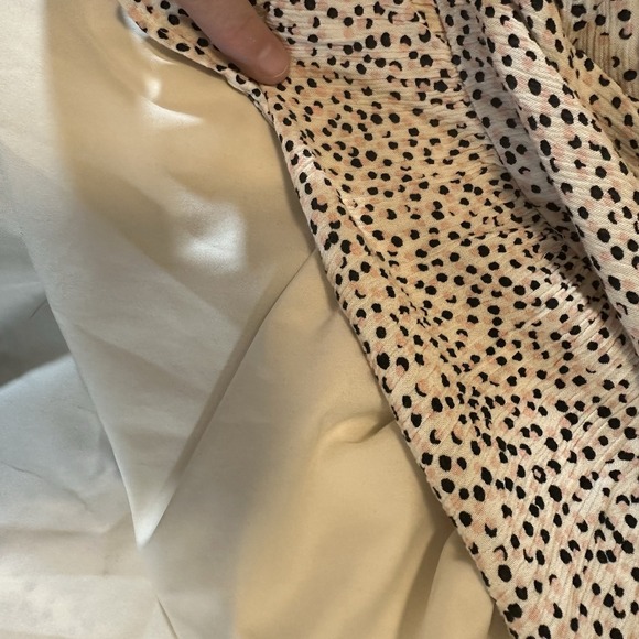 Express Women White Dress Black/Pink Polka Dot Spaghetti Strap Swing Size XL - Picture 9 of 10